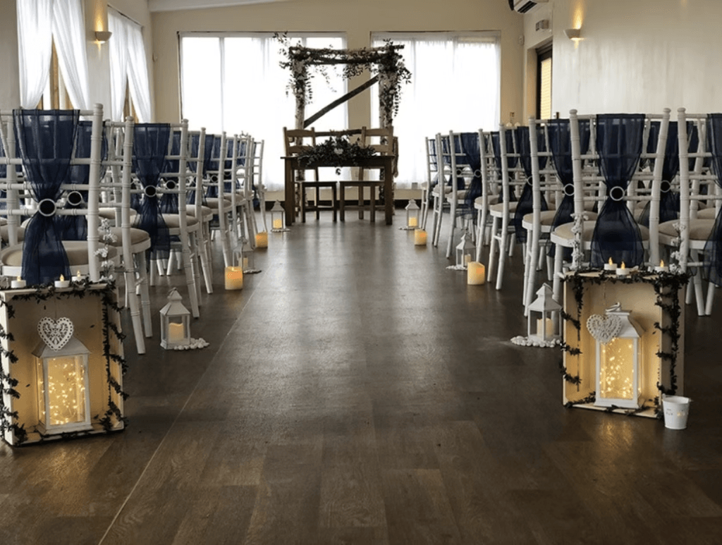 An elegant ceremony setup at Skylark Weddings Country Venue.